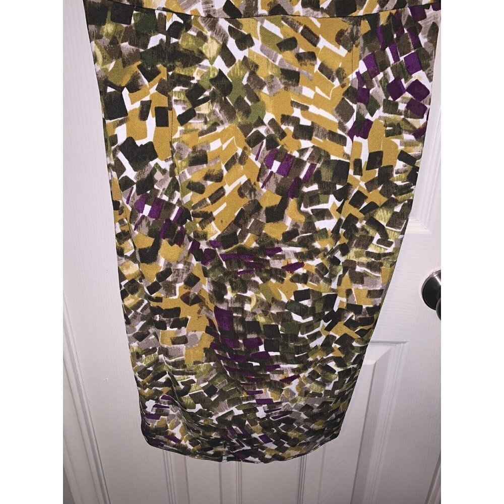 Premise Multicolored Abstract Pattern Business Casual Sleeveless Dress Size 4 - Picture 4 of 10
